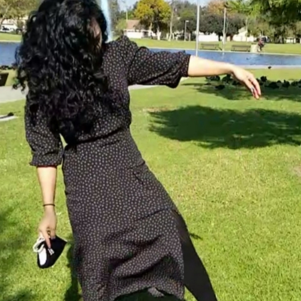 long sleeved maxi dress